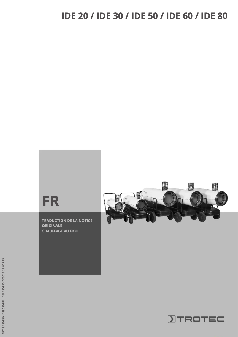 Page 1 de la notice Manuel utilisateur Trotec IDE 60