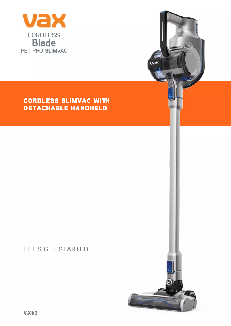 Página 1 del manual Manual de usuario Vax VX63