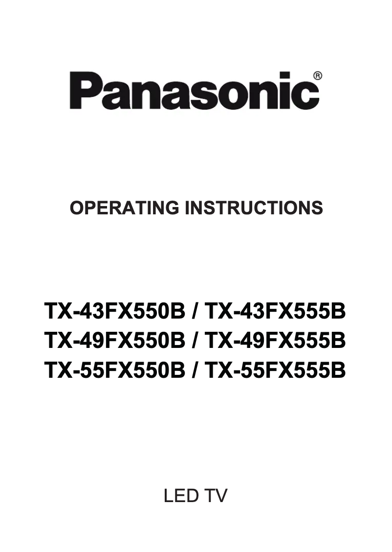 Page 1 de la notice Manuel utilisateur Panasonic Viera TX-55FX555B
