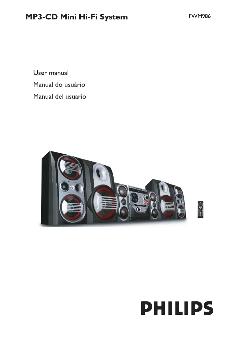 Page n°1 - Mode d'emploi Philips FWM986