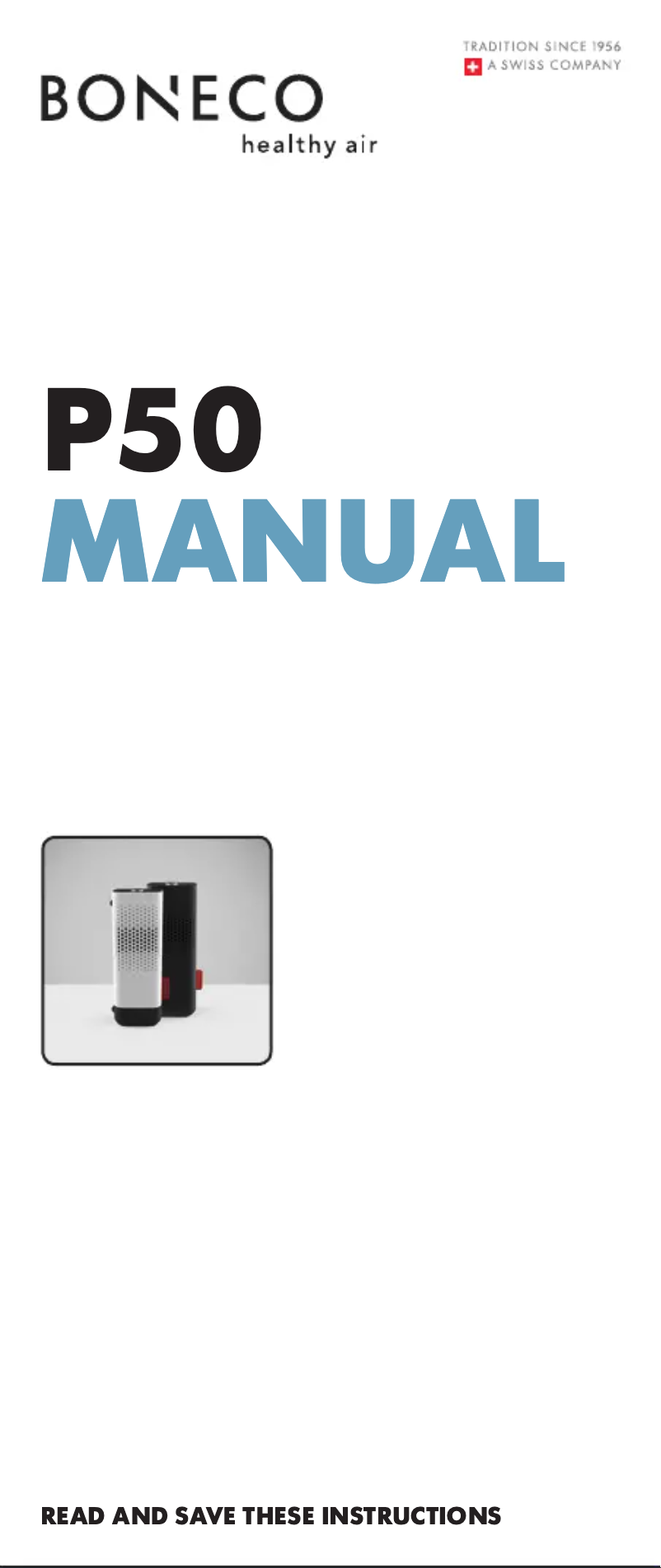 Page 1 de la notice Manuel utilisateur Boneco P50