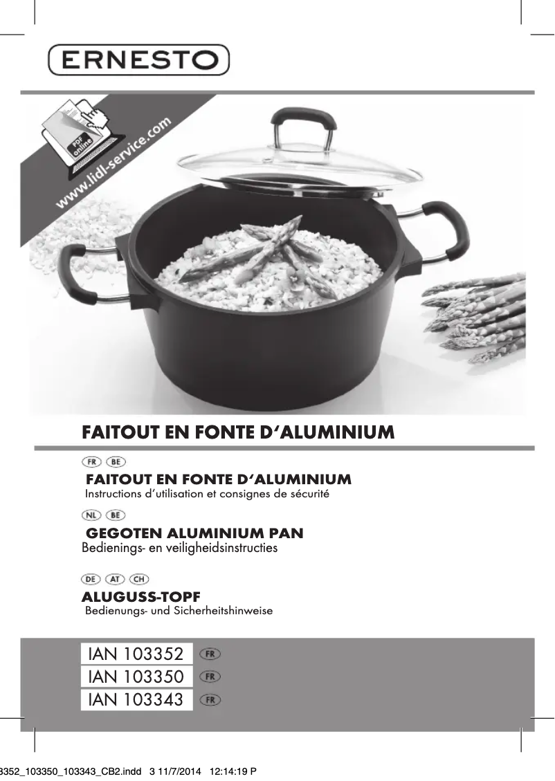 Imagen de la primera página del manual del dispositivo IAN 103343