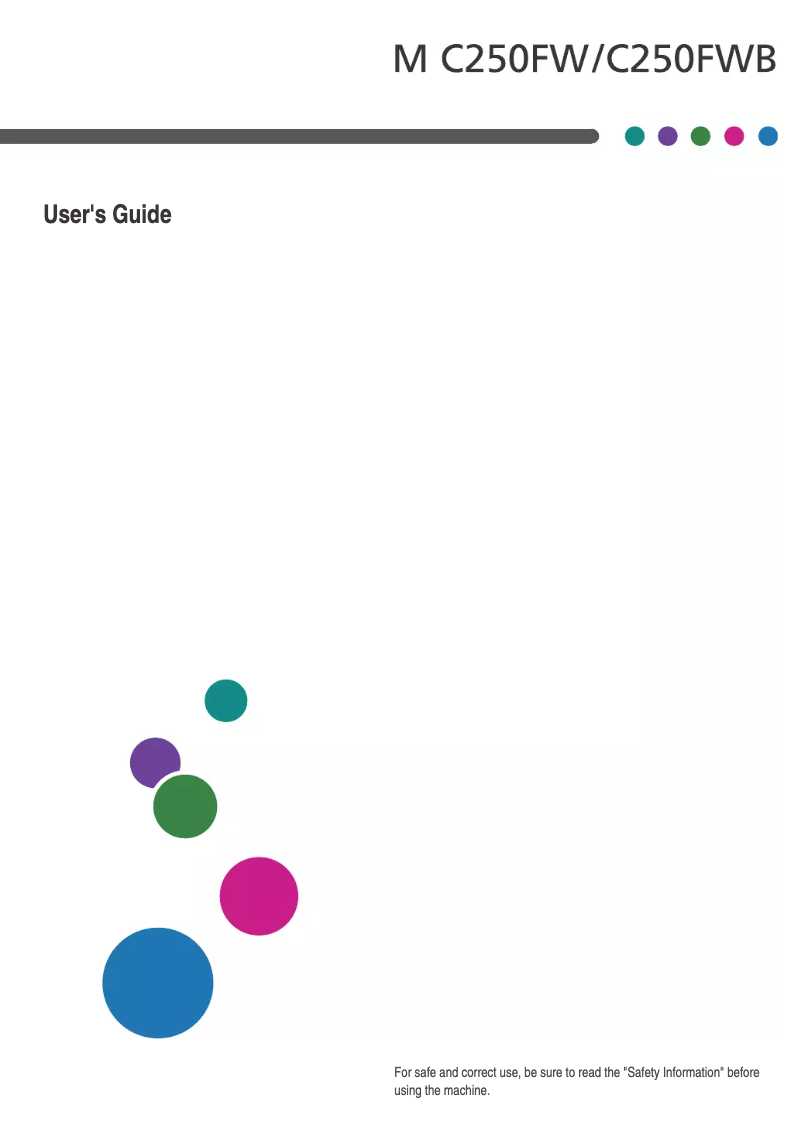 Page n°1 - Manuel utilisateur Ricoh M C250WB