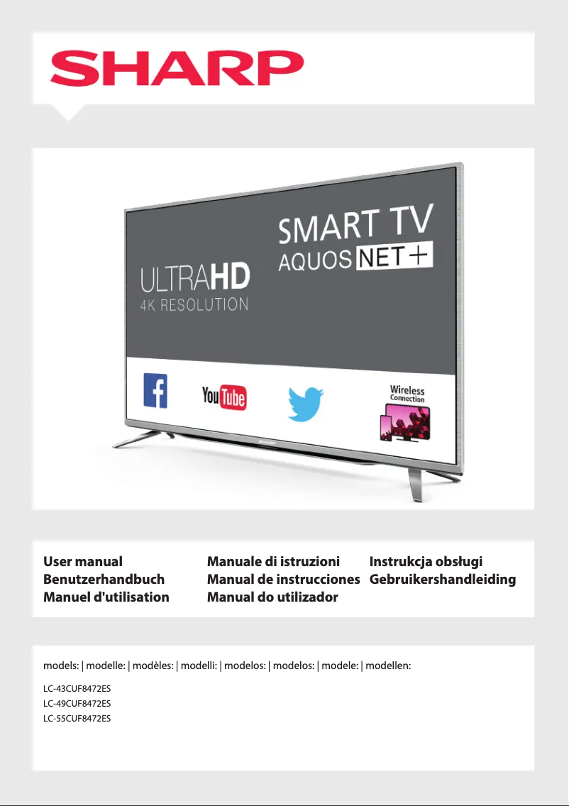 Page n°1 - Manuel utilisateur Sharp LC-43CUF8472ES