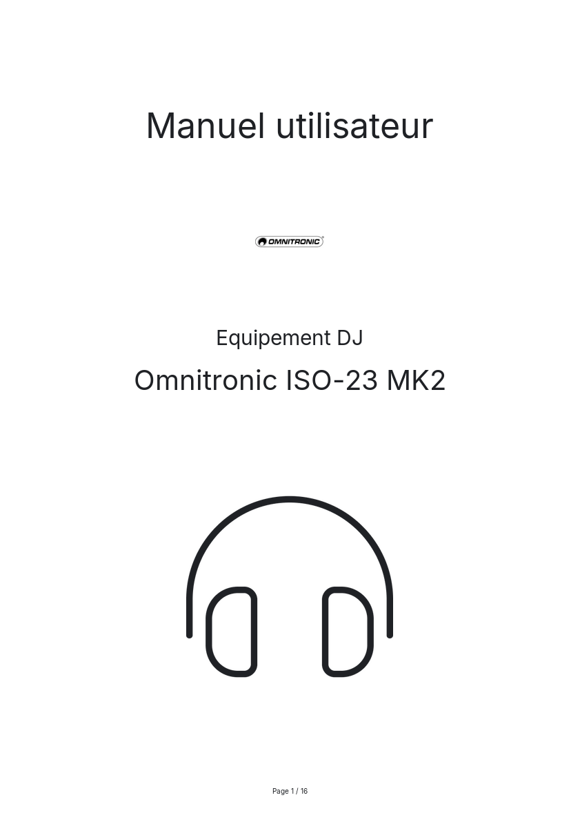 Image de la première page du manuel de l'appareil ISO-23 MK2