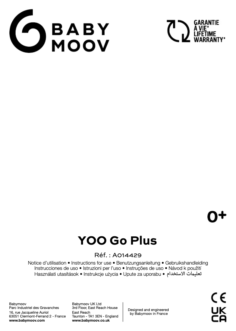 Page 1 de la notice Manuel utilisateur Babymoov YOO Go Plus