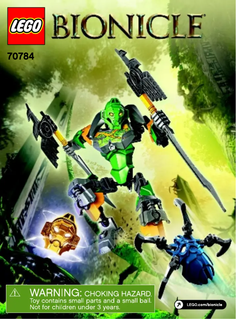 Image de la première page du manuel de l'appareil Bionicle 70784