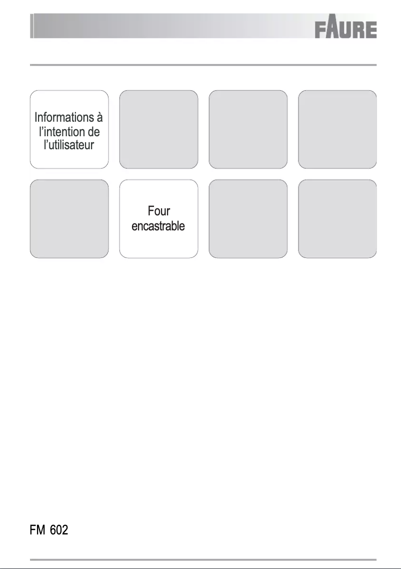 Page 1 de la notice Manuel utilisateur Faure FM602W