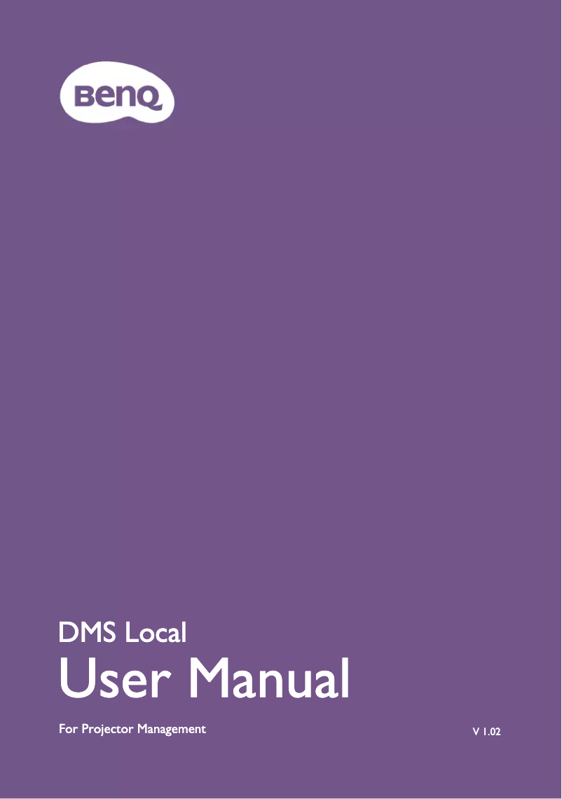 Page n°1 - Manuel utilisateur BenQ MX882UST