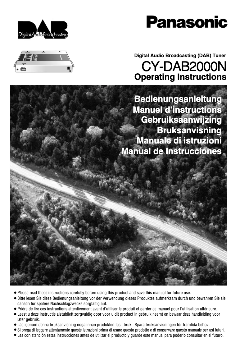 Page 1 de la notice Manuel utilisateur Panasonic CY-DAB2000N