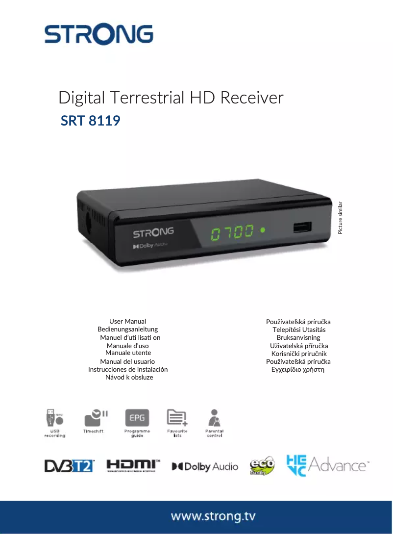 Page 1 de la notice Manuel utilisateur Strong SRT 8119
