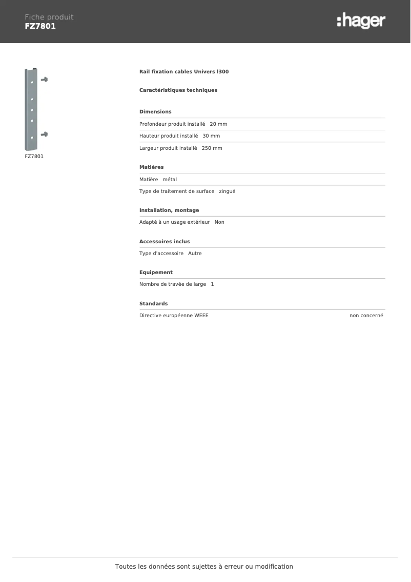 Image de la première page du manuel de l'appareil FZ7801