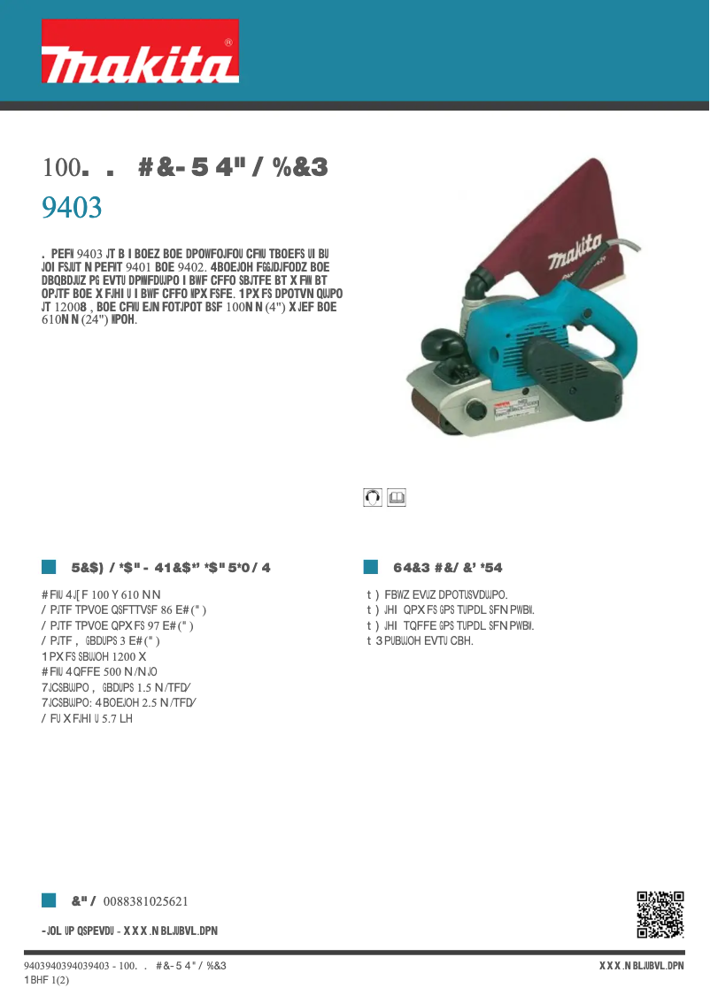 Image de la première page du manuel de l'appareil 9403