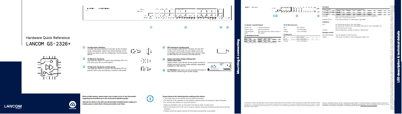 Image de la première page du manuel de l'appareil GS-2326+