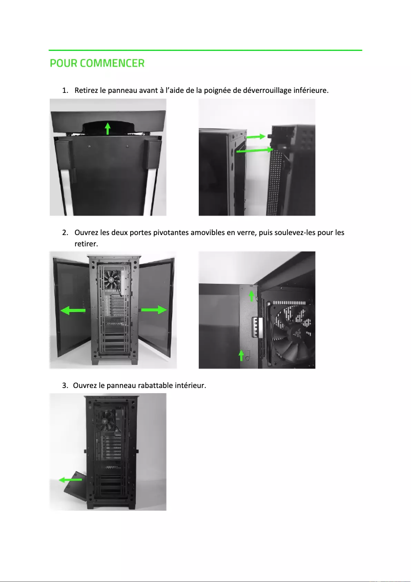 Page 1 de la notice Manuel utilisateur Razer Tomahawk ATX Case