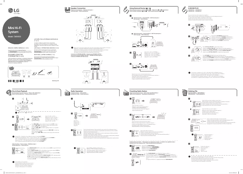 Page n°1 - Guide de démarrage rapide LG CM9950