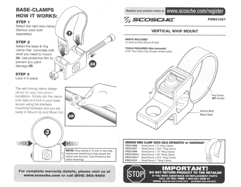 Page 1 de la notice Manuel utilisateur Scosche PSM21007