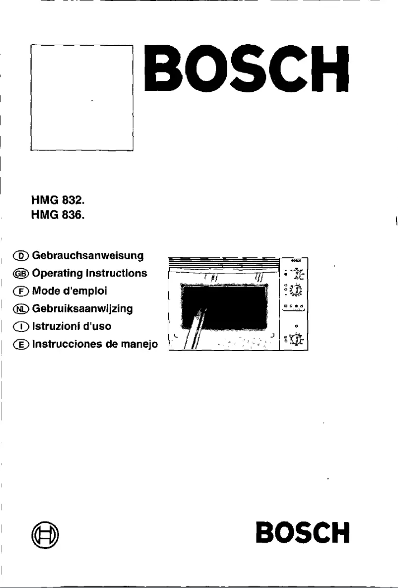 Page 1 de la notice Manuel utilisateur Bosch HMG8304