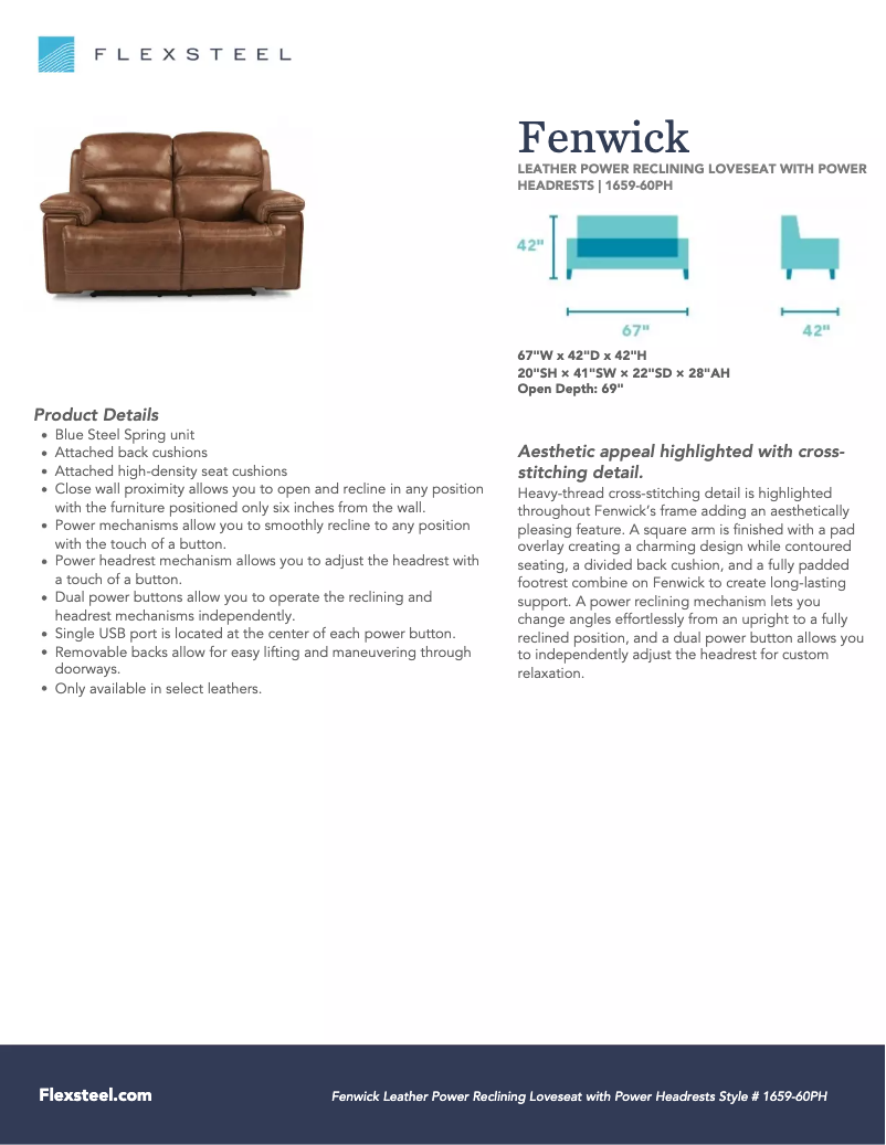 Page n°1 - Manuel utilisateur Flexsteel Fenwick D1659-60PH