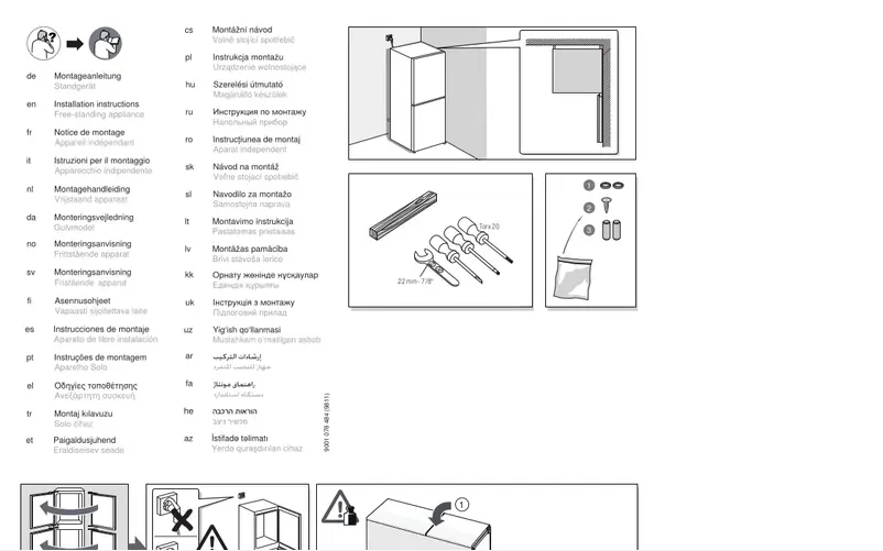 Page n°1 - Guide d'installation Siemens KG33NNW30G