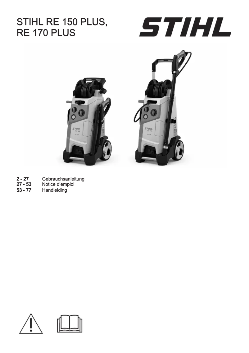 Page n°1 - Manuel utilisateur Stihl RE 170 Plus