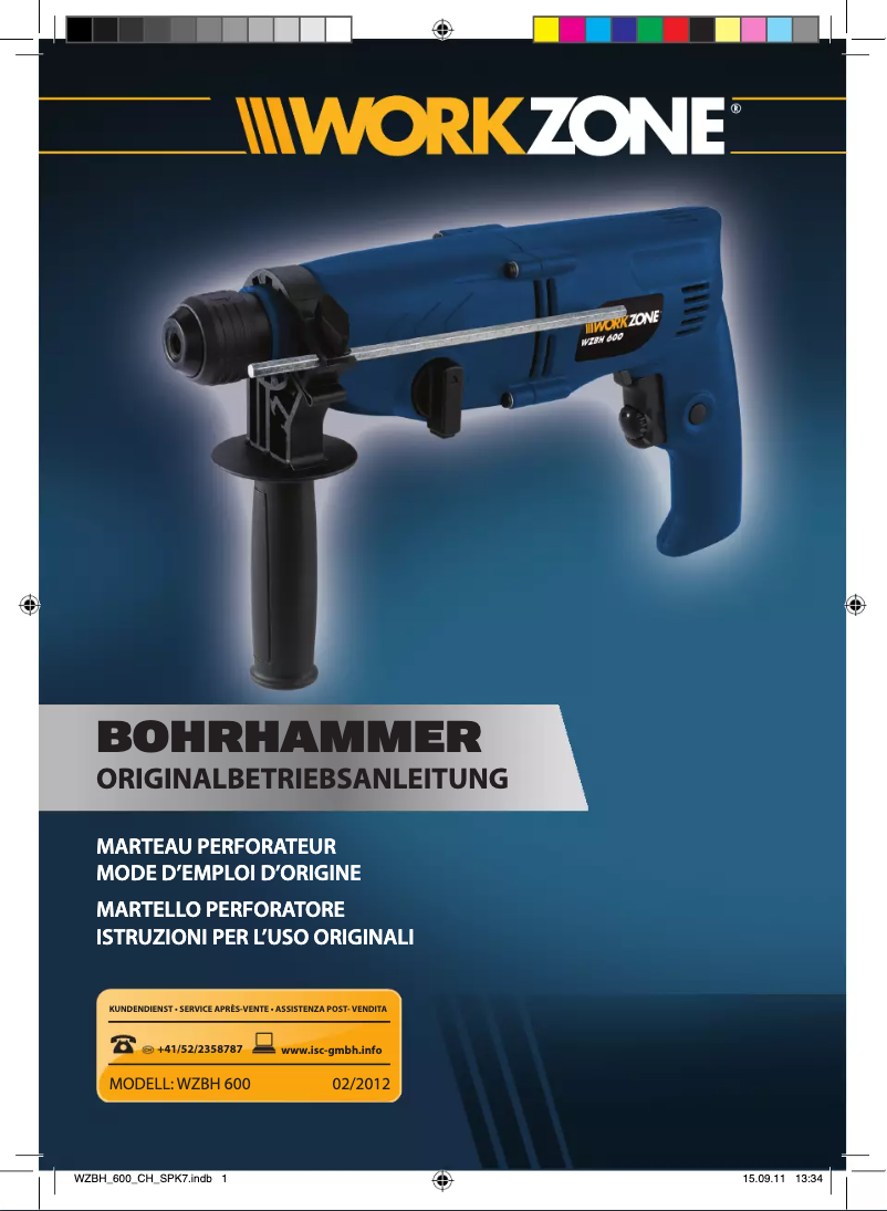 Page 1 de la notice Manuel utilisateur Workzone WZBH 600
