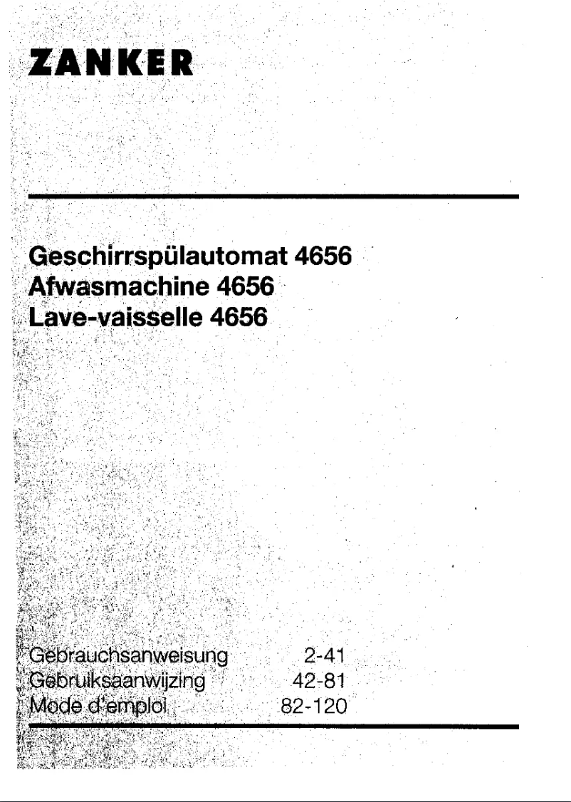 Page n°1 - Manuel utilisateur Zanker GSA 4656