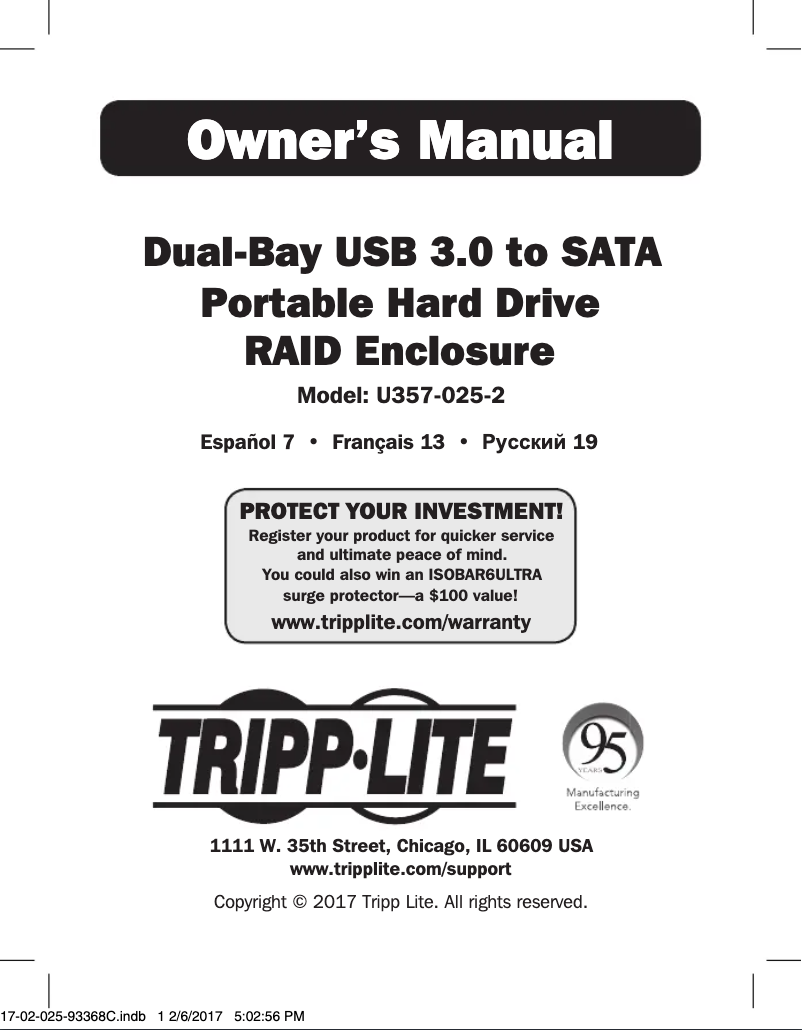 Página 1 del manual Manual de usuario Tripp Lite U357-025-2