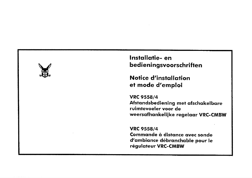 Image de la première page du manuel de l'appareil VRC 9558/4
