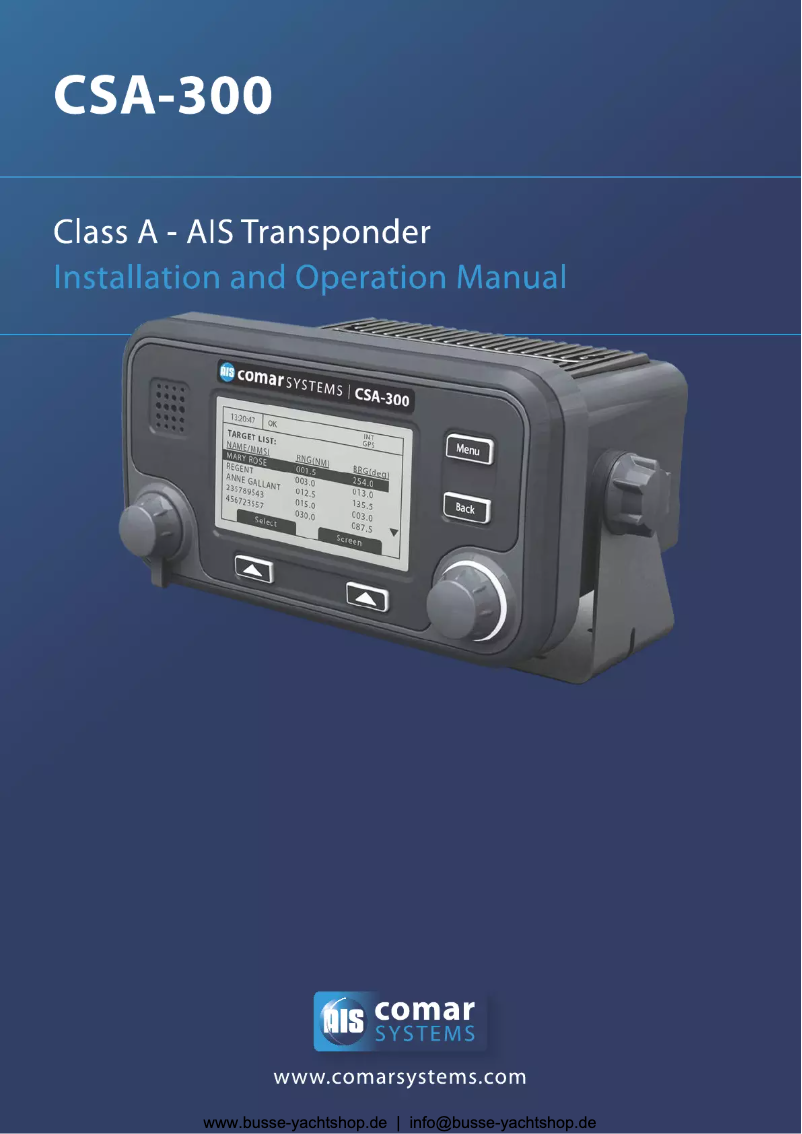 Page 1 de la notice Manuel utilisateur Comar CSA-300