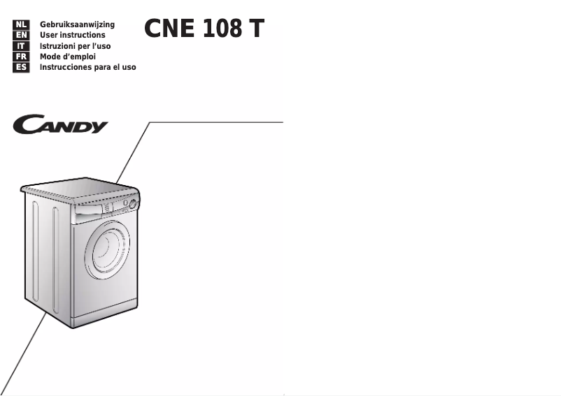 Page n°1 - Manuel utilisateur Candy CNE 108T