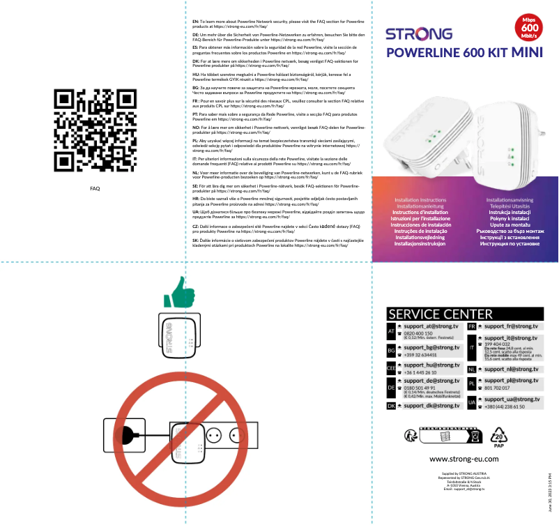 Page n°1 - Manuel utilisateur Strong Powerline 600 Duo Mini
