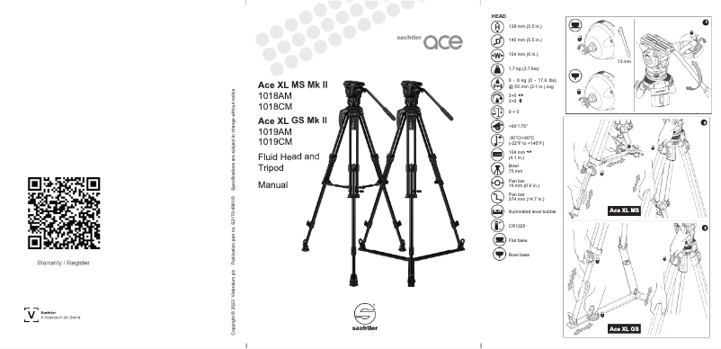 Image de la première page du manuel de l'appareil Ace XL AL GS MK II