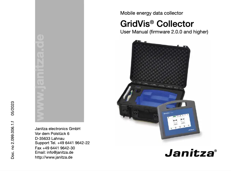 Page n°1 - Manuel utilisateur Janitza GridVis