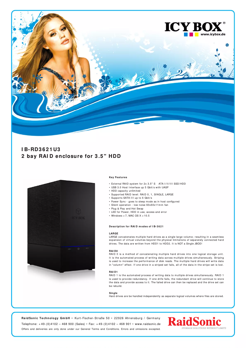 Image de la première page du manuel de l'appareil IB-RD3621U3