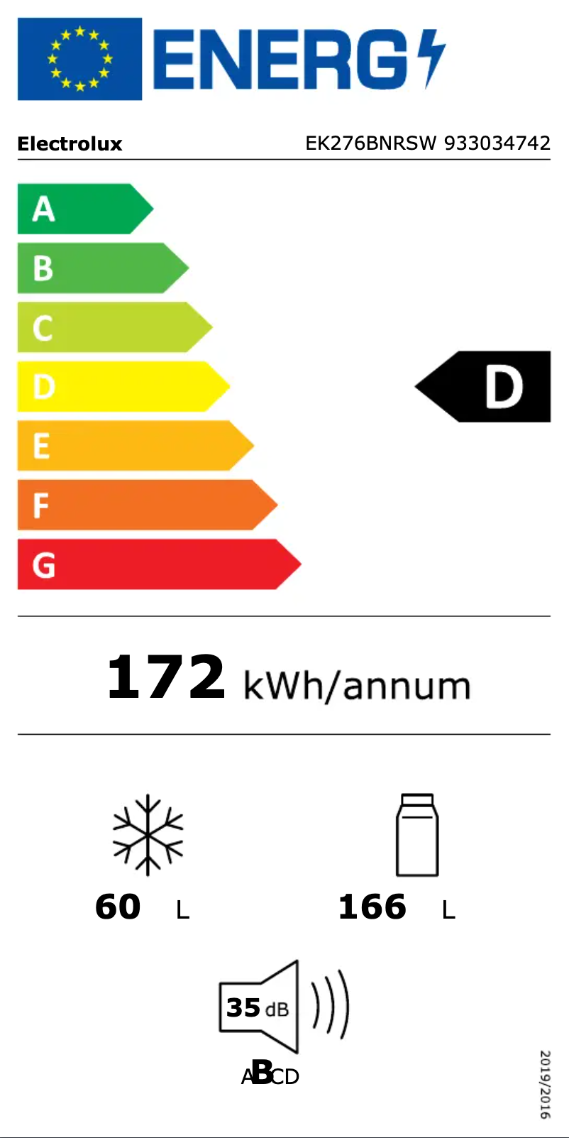 Image de la première page du manuel de l'appareil EK276BNRSW