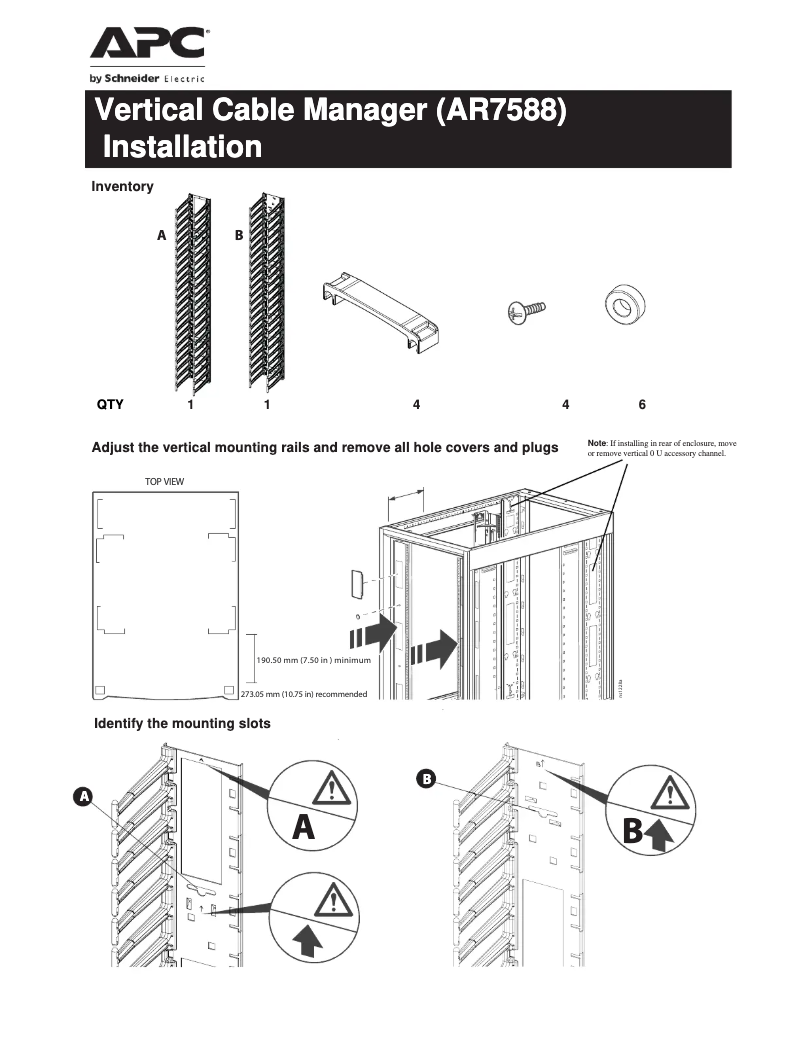 Page n°1 - Manuel utilisateur APC AR7588