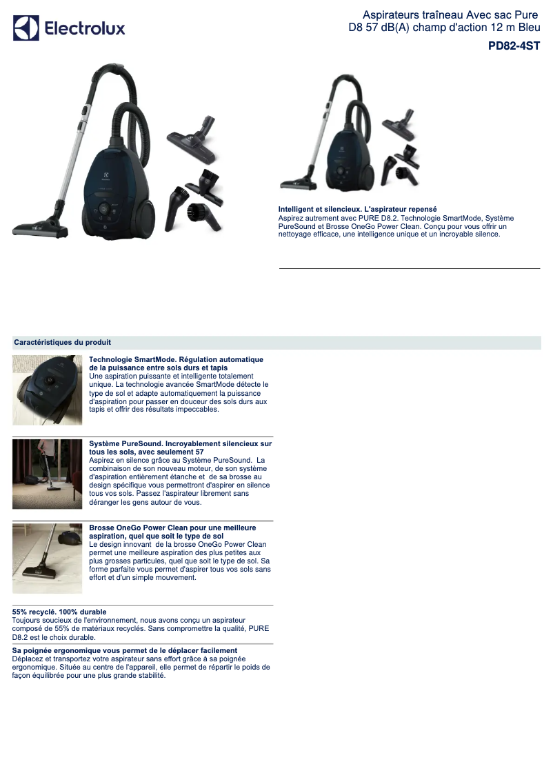 Image de la première page du manuel de l'appareil Pure D8 PD82-4ST