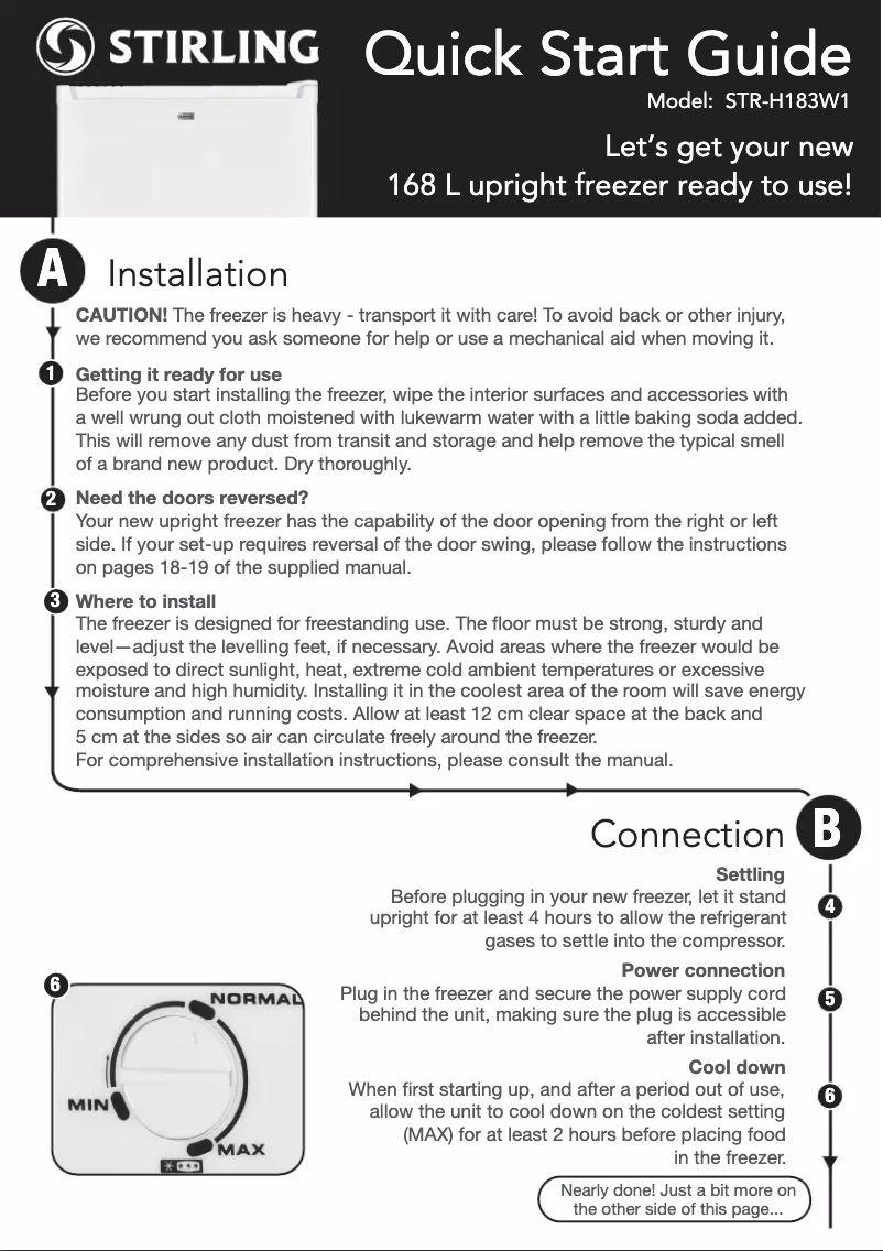 Page n°1 - Guide de démarrage rapide Stirling STR-H183W1