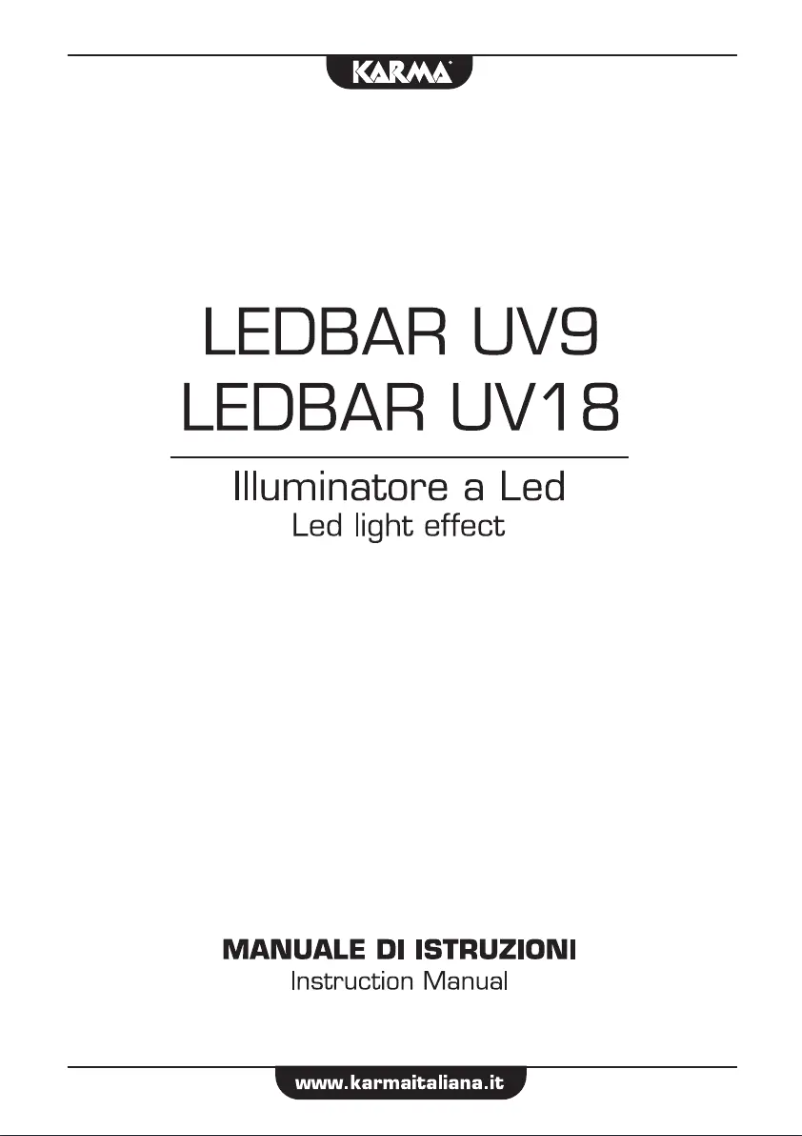 Imagen de la primera página del manual del dispositivo LEDBAR UV9