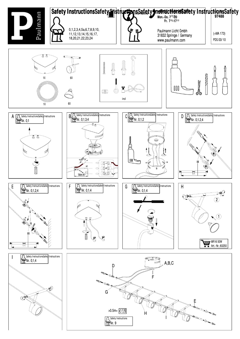 Page 1 de la notice Manuel utilisateur Paulmann EasyPower 974.88
