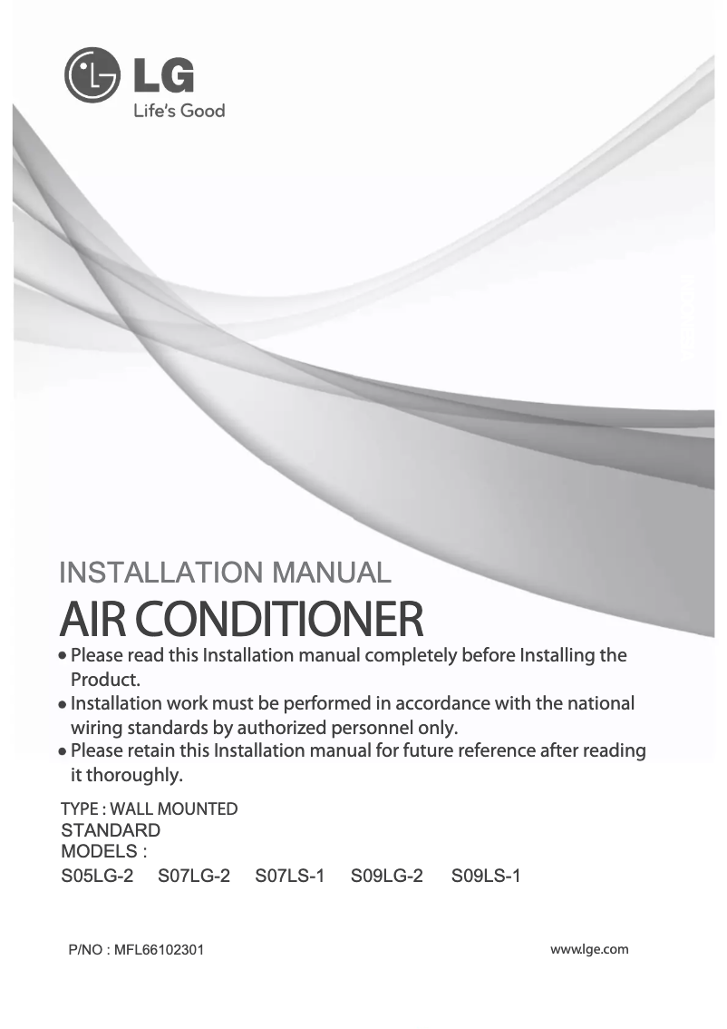 Page 1 de la notice Manuel utilisateur LG SN09-2