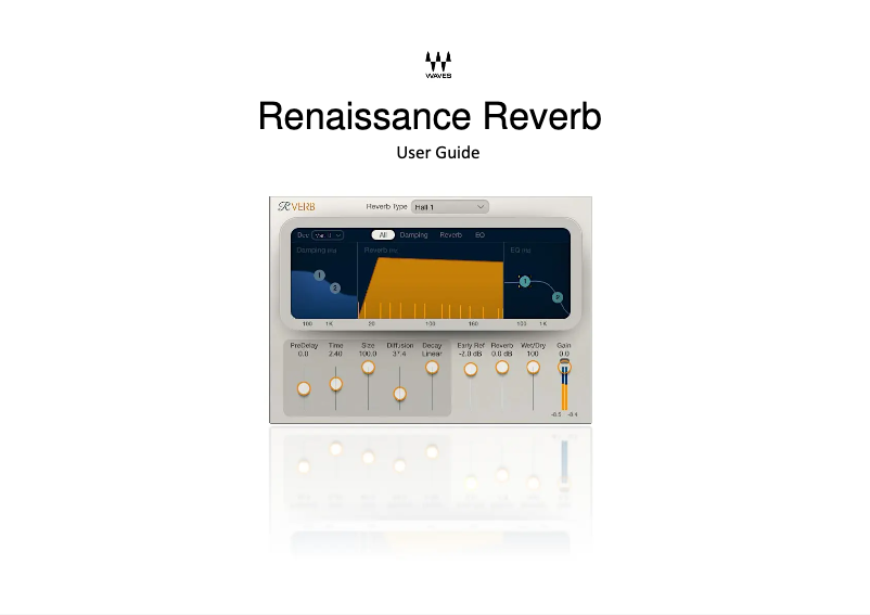 Page 1 de la notice Manuel utilisateur Waves Renaissance Reverb