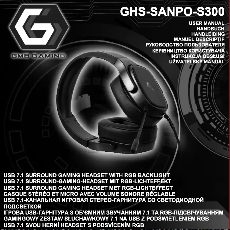 Page n°1 - Manuel utilisateur GMB Gaming GHS-SANPO-S300