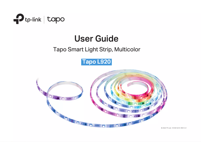 Page n°1 - Manuel utilisateur TP-Link Tapo L920-10