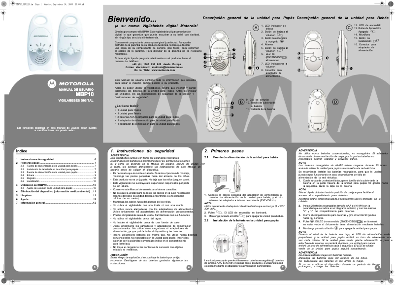 Page n°1 - Manuel utilisateur Motorola MBP10