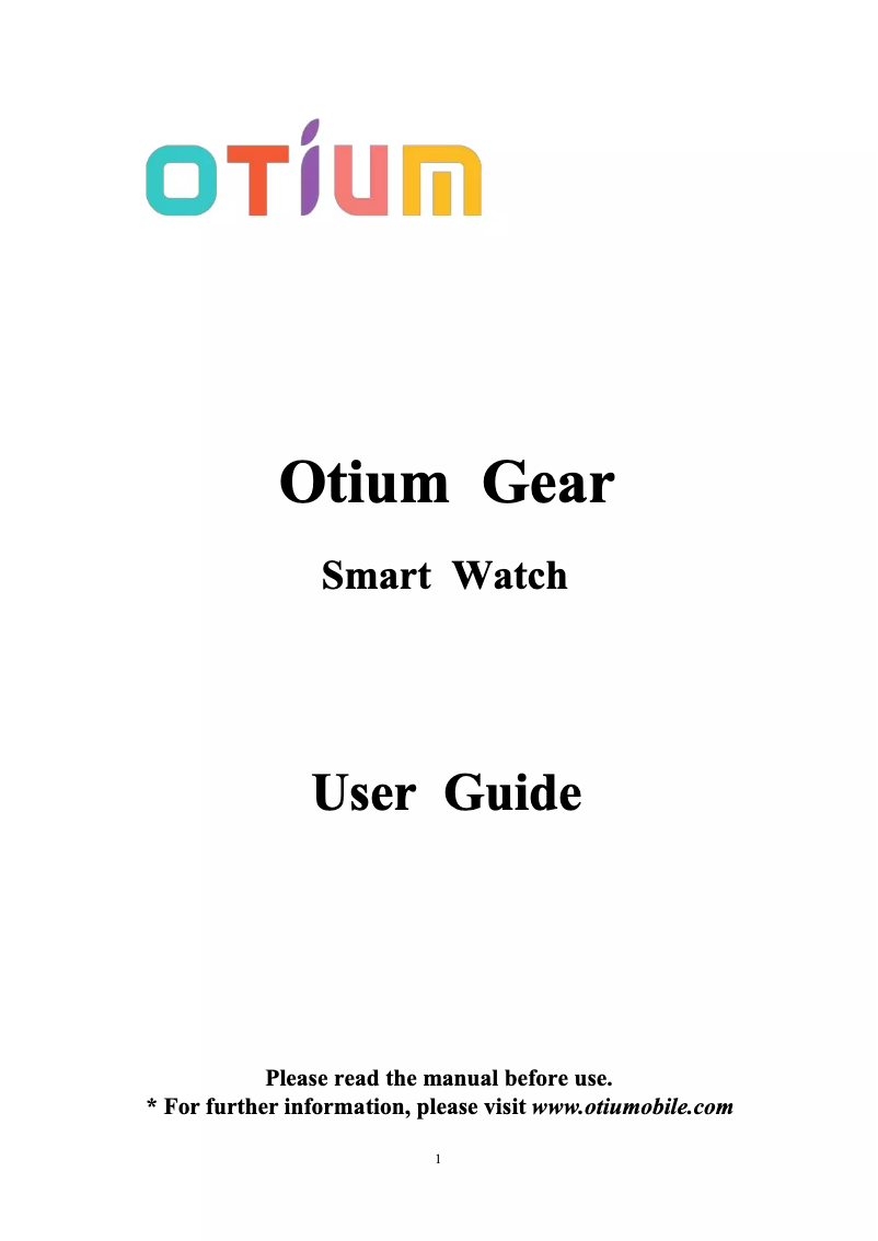 Page n°1 - Manuel utilisateur Otium Gear
