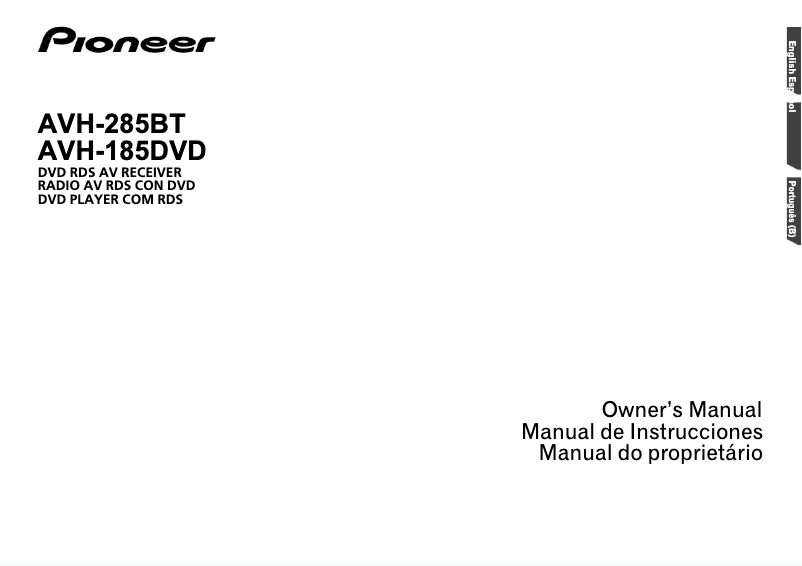 Page n°1 - Manuel utilisateur Pioneer AVH-285BT
