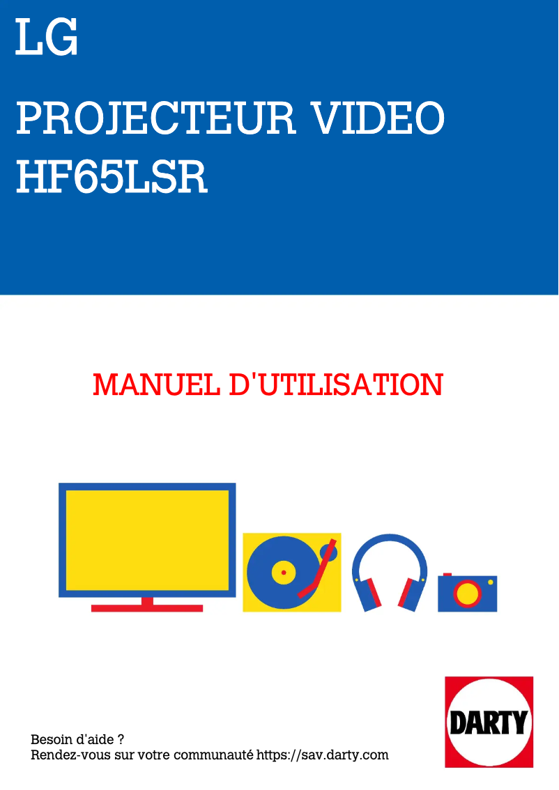 Page 1 de la notice Manuel utilisateur LG HF65LSR