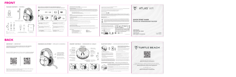 Page n°1 - Manuel utilisateur Turtle Beach Atlas Air